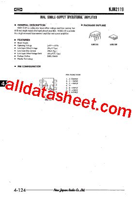 NJM2119D Datasheet PDF New Japan Radio