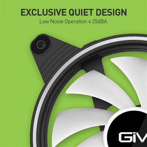 GIM 140mm RGB Case Fan Triple Gaming PC Fan With High Airflow 5V