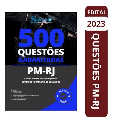 Caderno De 500 Questões Gabaritadas Pm rj 2023 MercadoLivre