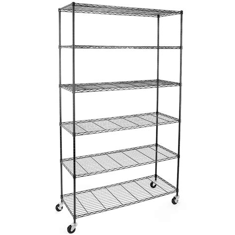 WDT NSF Certified Storage Shelves on Wheels, Heavy Duty Metal Shelves ...