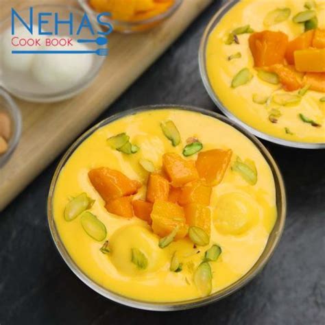 Mango Delight Recipe How To Make Mango Dessert Creamy Mango Custard Recipe Nehas Cook Book