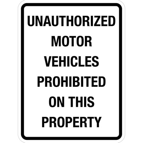 Authorized Vehicles Western Safety Sign