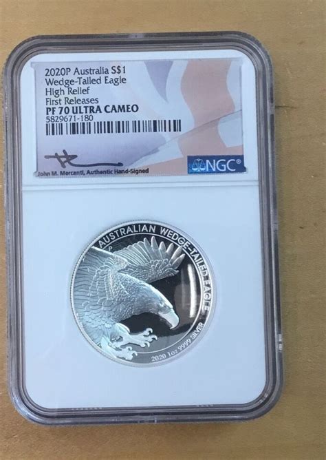 2020P 1 Wedge Tailed Eagle 1st Release HIGH RELIEF NGC PF70 UC