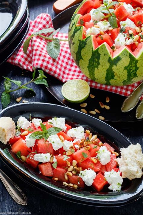 Wassermelonen Feta Salat Schnell And Einfach Emmikochteinfach