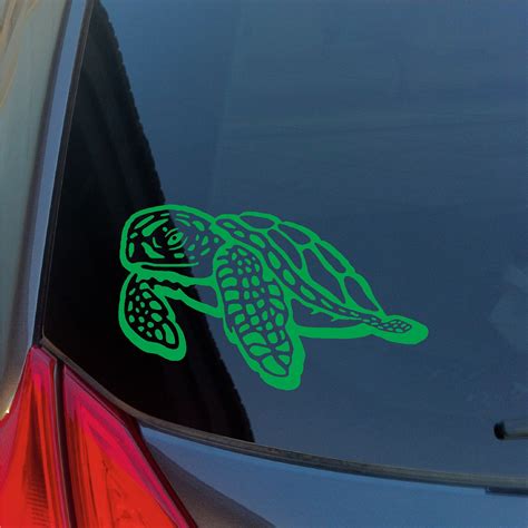 Sea Turtle Vinyl Sticker Decal Hawaiian Green Honu Hawaii Etsy