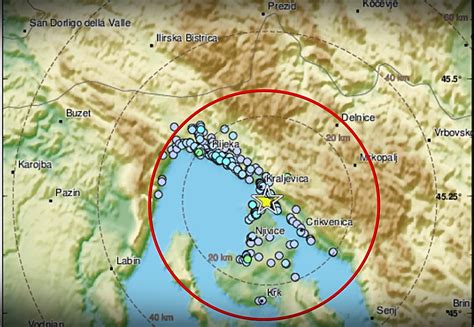 Rije Ko Podru Je No As Zatresao Potres Po Richteru Osjetio Se