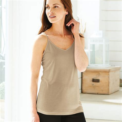 Black Ladies Silk Jersey V Neck Camisole Scotts Of Stow