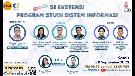 BrosiS 24 Beasiswa Program Gelar Sarjana S1 Ekstensi Sistem