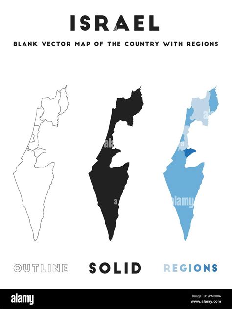 Israel map. Borders of Israel for your infographic. Vector country ...