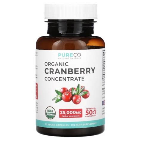 Organic Cranberry Pills Concentrate Equals Mg Of Fresh