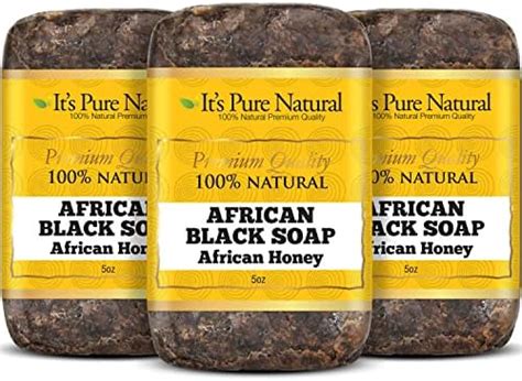 Its Pure Natural African Black Soap Bars With African