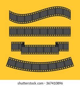 Film Strip Frame Set Different Shape Stock Vector Royalty Free