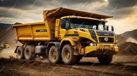 Premium Ai Image Dumper Photo Heavy Truck Background Construction