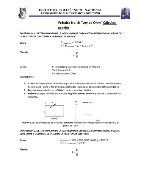 Calculos Previos De Electricidad Y Magnetismo P5 INSTITUTO