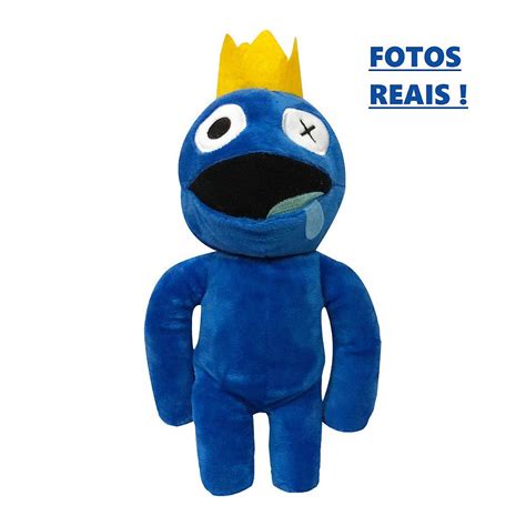 Kit 3 Pelúcia Boneco Azul Babão Verde e Laranja Roblox Rainbow Friends