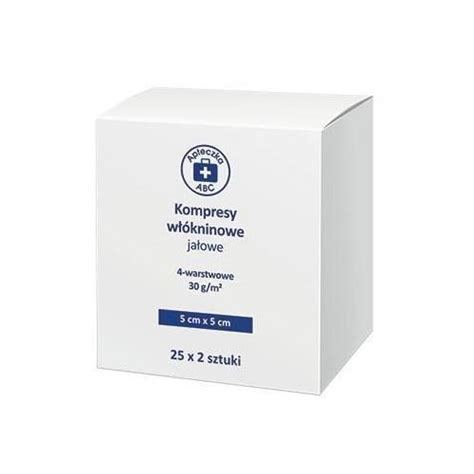 ABC Kompresy włókninowe jałowe 5cm x 5cm 50szt 13041404477 Allegro pl