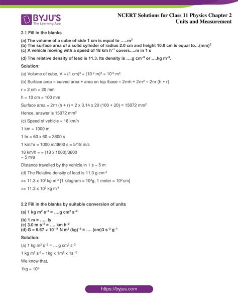 Ncert Solutions April9 Class 11 Physics Chapter 2 Units And Measurements 01