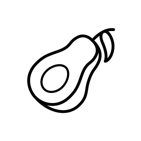 avocado icon design vector template  vector art  vecteezy