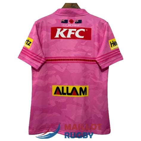 Acheter Penrith Panthers Rugby Maillot Anzac Rose 2023 Pas Cher