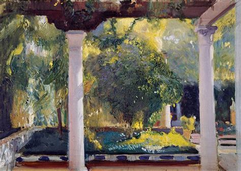 The Garden Of The Sorolla House Joaquin Sorolla 1917 Fine Art