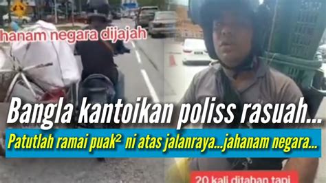 Bangla Tunggang Motosikal Lebih Kali Kena Tahan Polis Semuanya