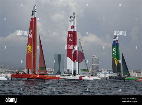 The Sailgp F Catamaran In Racing During Sailgp Final In Marseille