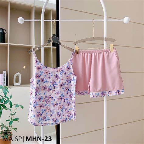 Đồ bộ ngủ dây lụa mango mềm mại Satino Minki Nude Jisoo Lilac Karen Peach Shopee Việt Nam
