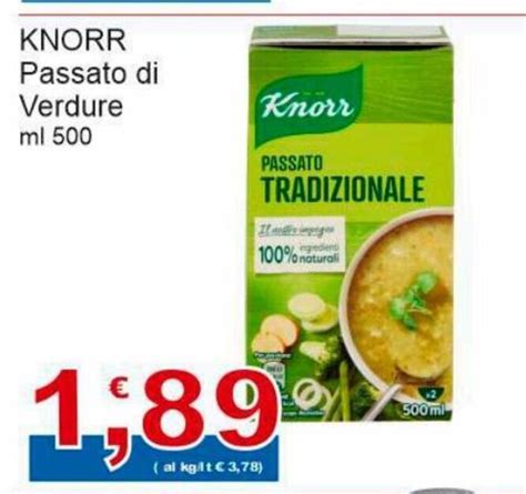 Knorr Passato Di Verdure 500 Ml Offerta Di Sidis