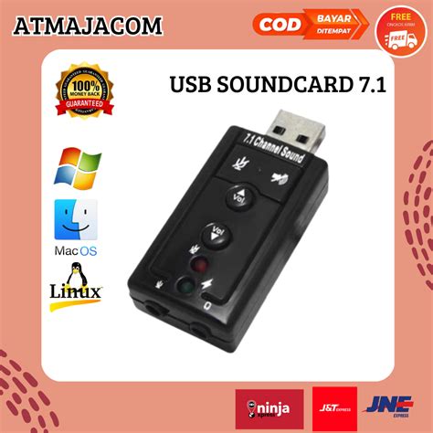 Jual USB SOUNDCARD 7 1 CONVERTER USB TO AUX USB TO SOUNDCARD