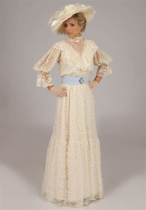 Edwardian Lace Dress Victorian Clothing Edwardian Dress Victorian Fashion