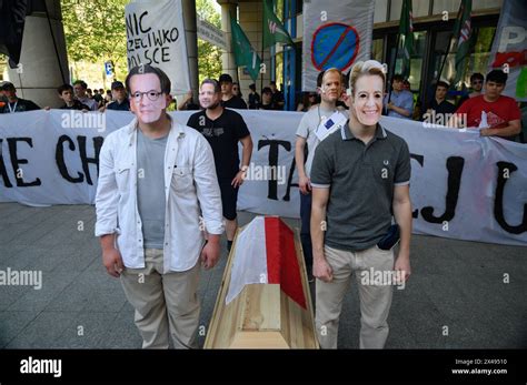 Far Right Movements Polexit Dmonstration In Warsaw Demonstrators Wear