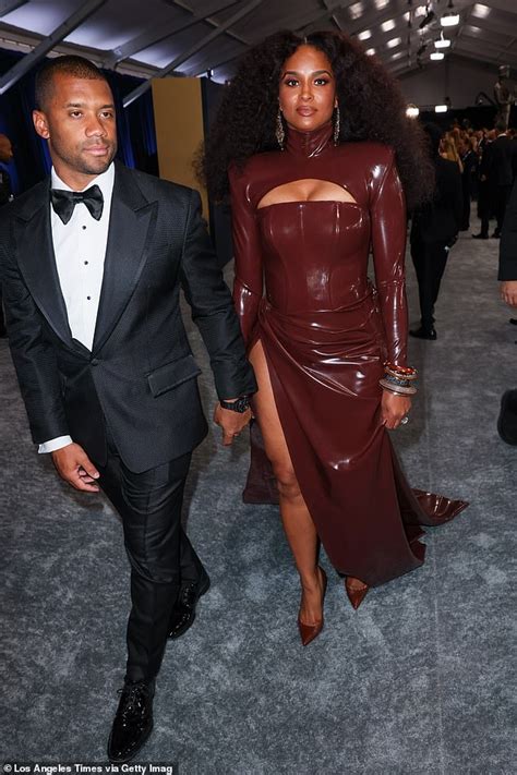 Russell Wilson S Very Racy Comment About Wife Ciara S Brown Latex Dress