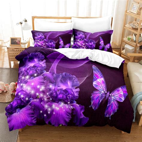 Butterflies Duvet Cover Set Twin Full Queen King Size Luxury Soft