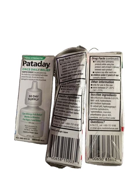 Alcon Pataday Once Daily Relief Eye Allergy Itch Relief Extra Strength