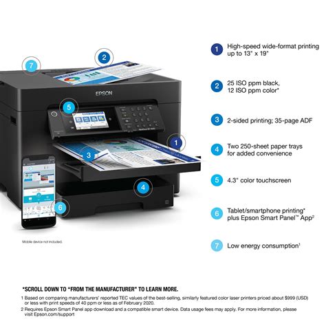 Epson Workforce Pro WF 7840 Wireless All In One Wide Format Printer