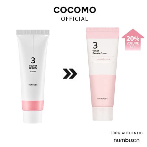 Numbuzin No3 Velvet Beauty Cream 50ml Cocomo Shopee Singapore