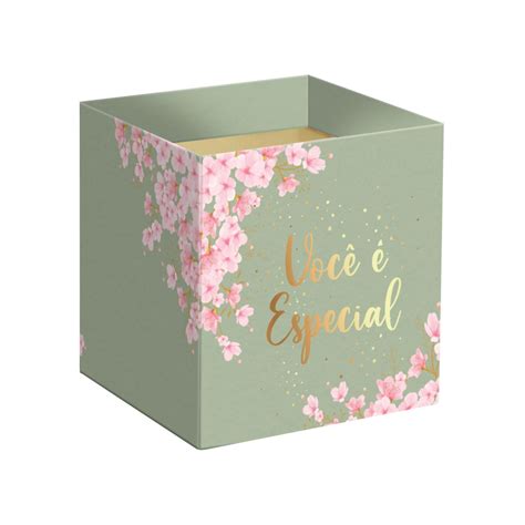 Albano Embalagens Cod Cachepot Quadrado Elisa C Hot Stamping Cmx