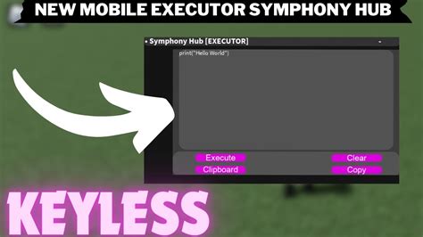 KEYLESS New Roblox Mobile Executor Released Symphony Hub Executor