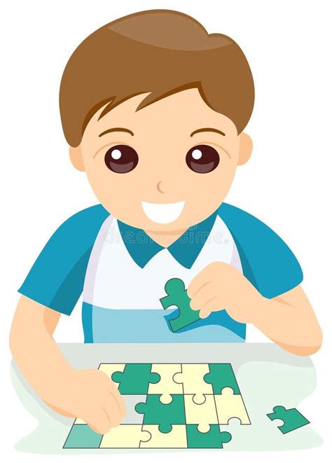 Solving Puzzle stock illustration. Illustration of clipart - 5903936