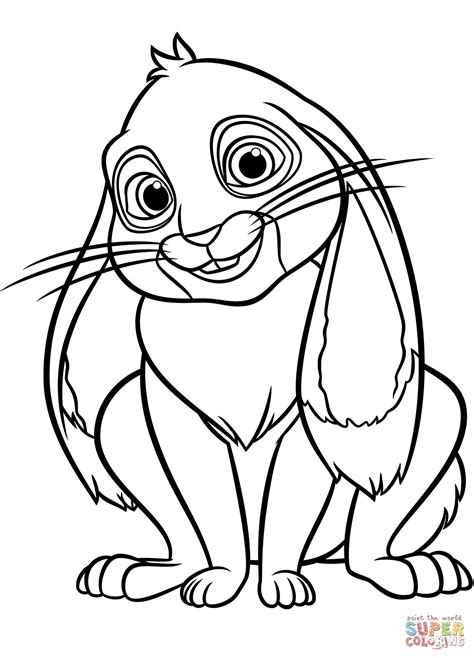 Clover the Rabbit from Sofia the First coloring page | Free Printable ...