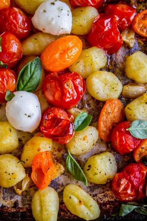 Sheet Pan Gnocchi W Cherry Tomatoes And Mozzarella 30 Minute Dinner