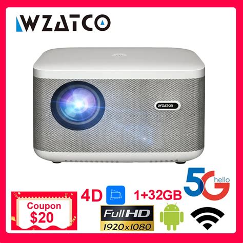 Wzatco A Projecteur Num Rique Full Hd P Wifi Led Pour Home