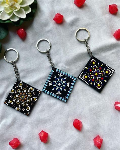 Keychains Hand Painted Jewelry Keychain Custom Keychain