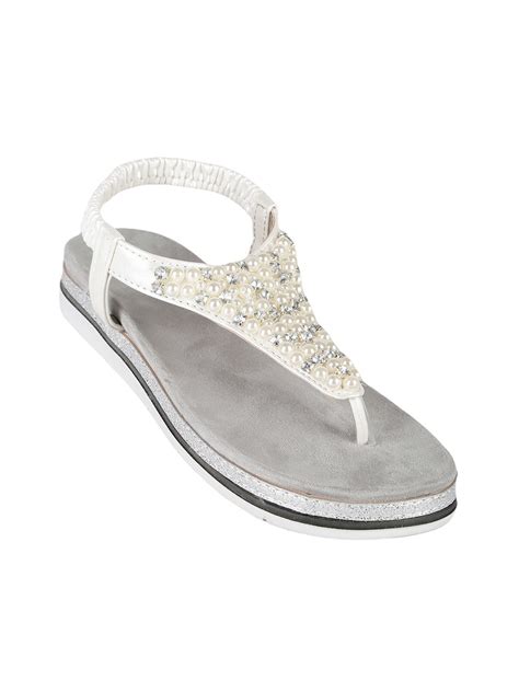 Inblu Sandali Donna Infradito Con Perle E Strass In Offerta A