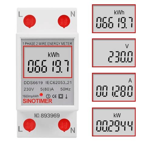 Contor Monofazat De Energie Electrica Sinotimer 230V AC 50Hz 5 80 A