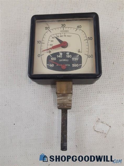 Vintage Marshalltown Tridicator Temperature Pressure Gauge