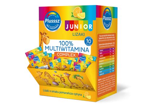 Plusssz Junior 100 Multiwitamina Complex o smaku pomarańcza cytryna