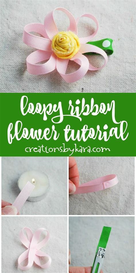 Loopy Ribbon Flower Tutorial These Ribbon Flowers Are Fun To Make And