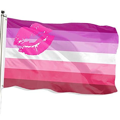 Fsflag Kiss Lesbian Flag Lesbian Pride Flag Pride Month Flag 3x5 Lgbtq Flags Decorations