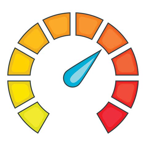 icono de velocímetro grande, estilo de dibujos animados 14676383 Vector